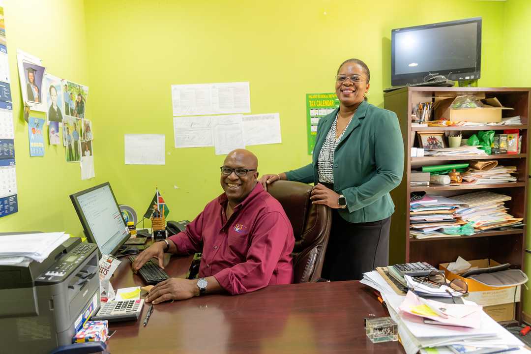 SCS founders in their Sandy Ground office